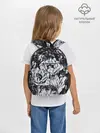 Рюкзак детский / Черно-белый узор. Маки.