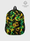 Рюкзак детский / Абстрактный желто-зеленый узор
