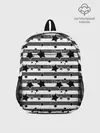 Рюкзак детский / Черно-белый полосатый узор
