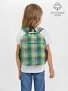 Рюкзак детский / Зеленый клетчатый узор
