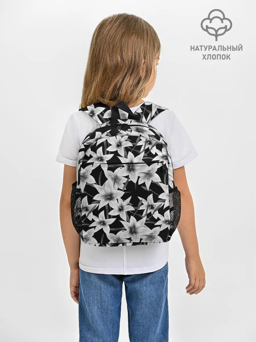 Рюкзак детский / Лилии черно-белые