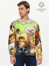 Мужской лонгслив базовый / КОТЫ