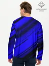Мужской лонгслив базовый / Blue and Black