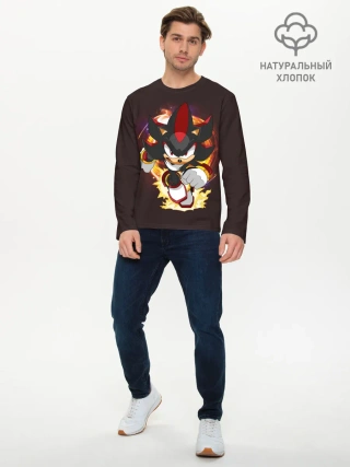 Мужской лонгслив базовый / Sonic. Шедоу