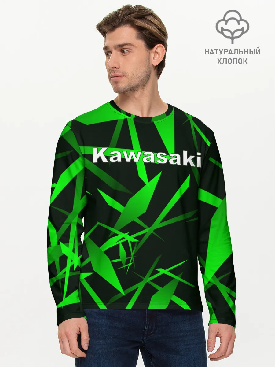 Мужской лонгслив базовый / Kawasaki