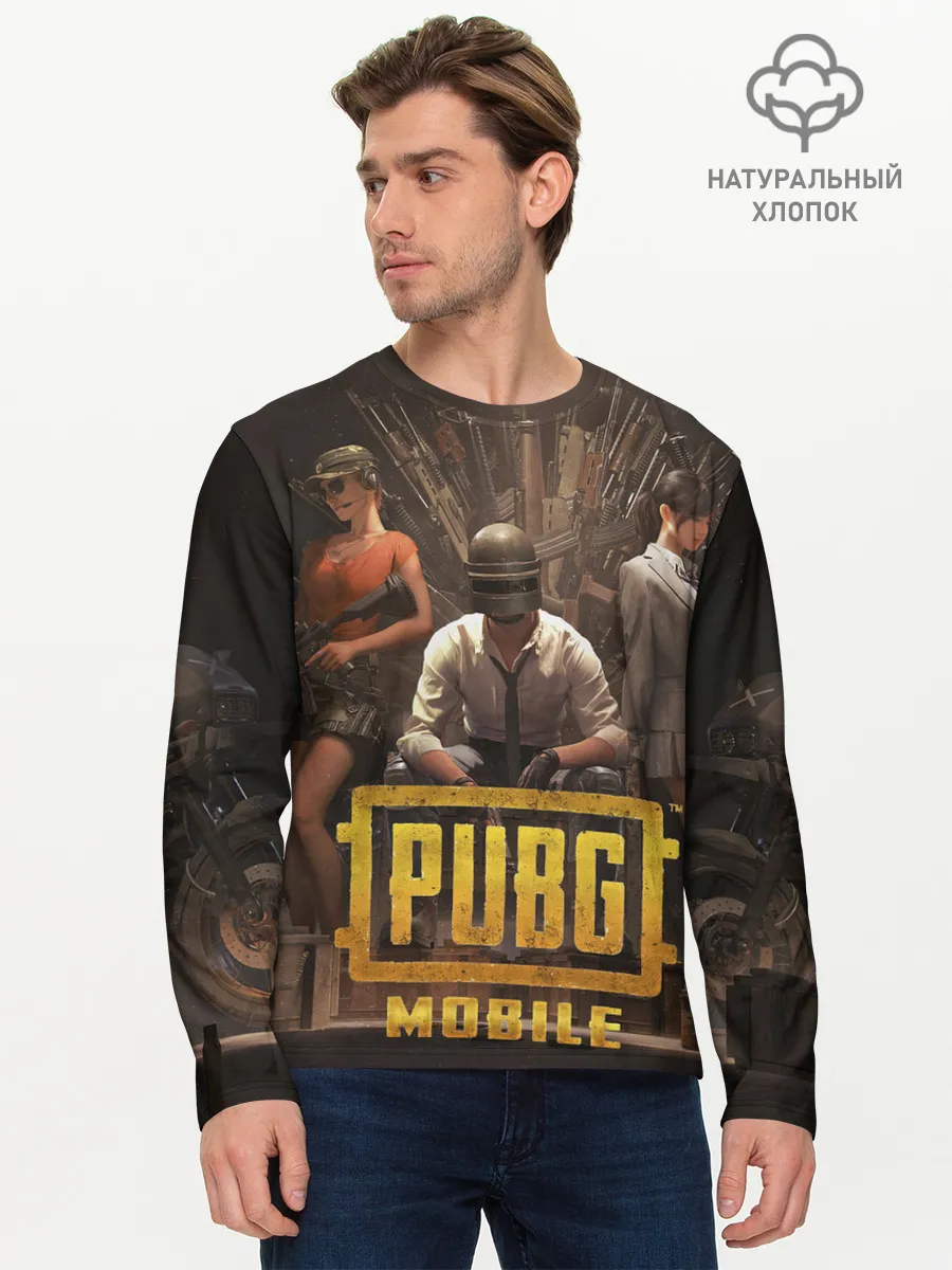 Мужской лонгслив базовый / Pubg Mobile