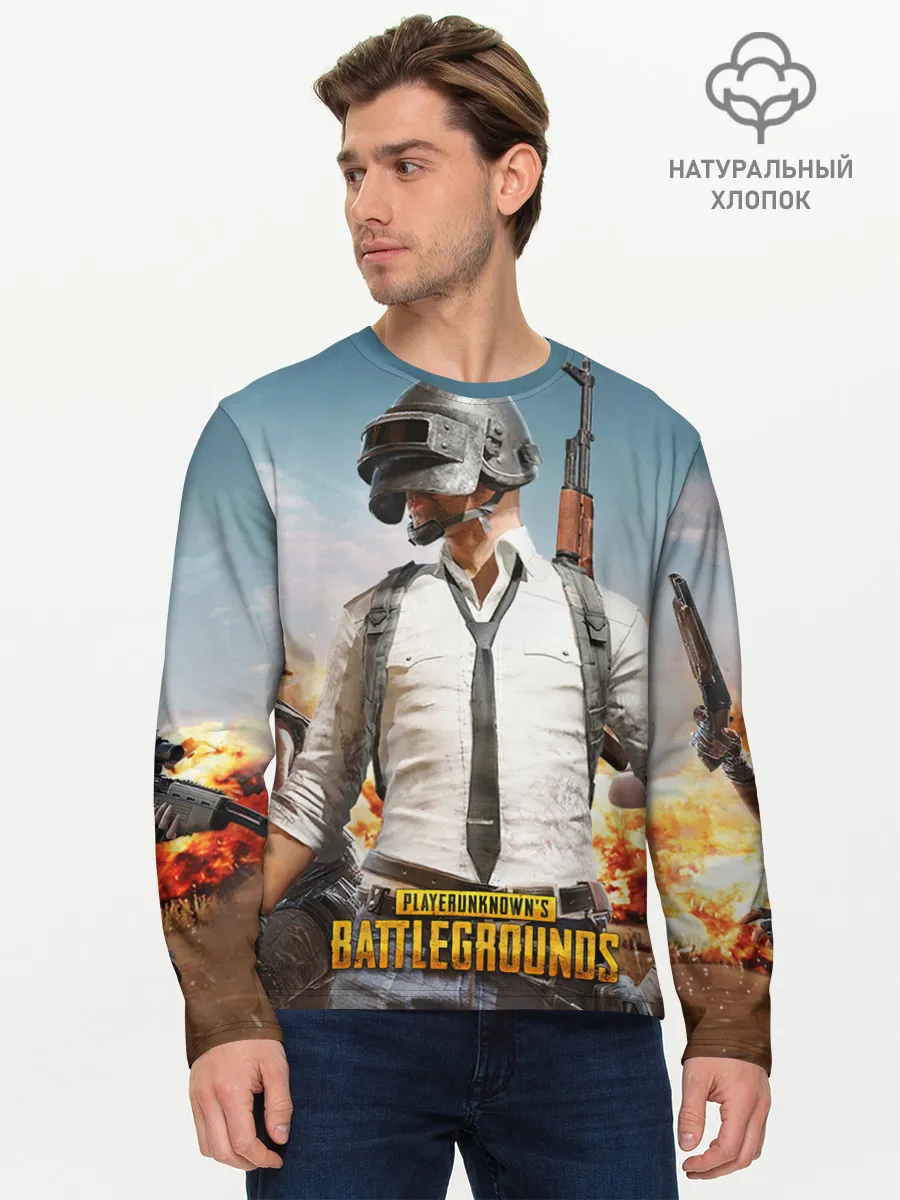 Мужской лонгслив базовый / PUBG