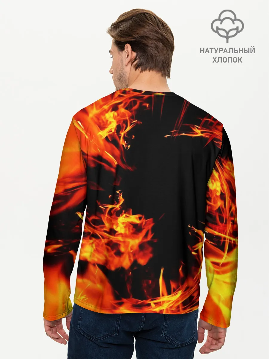 Мужской лонгслив базовый / ОГОНЬ | FIRE