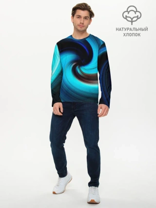 Мужской лонгслив базовый / BLUE HOLE | SPACE