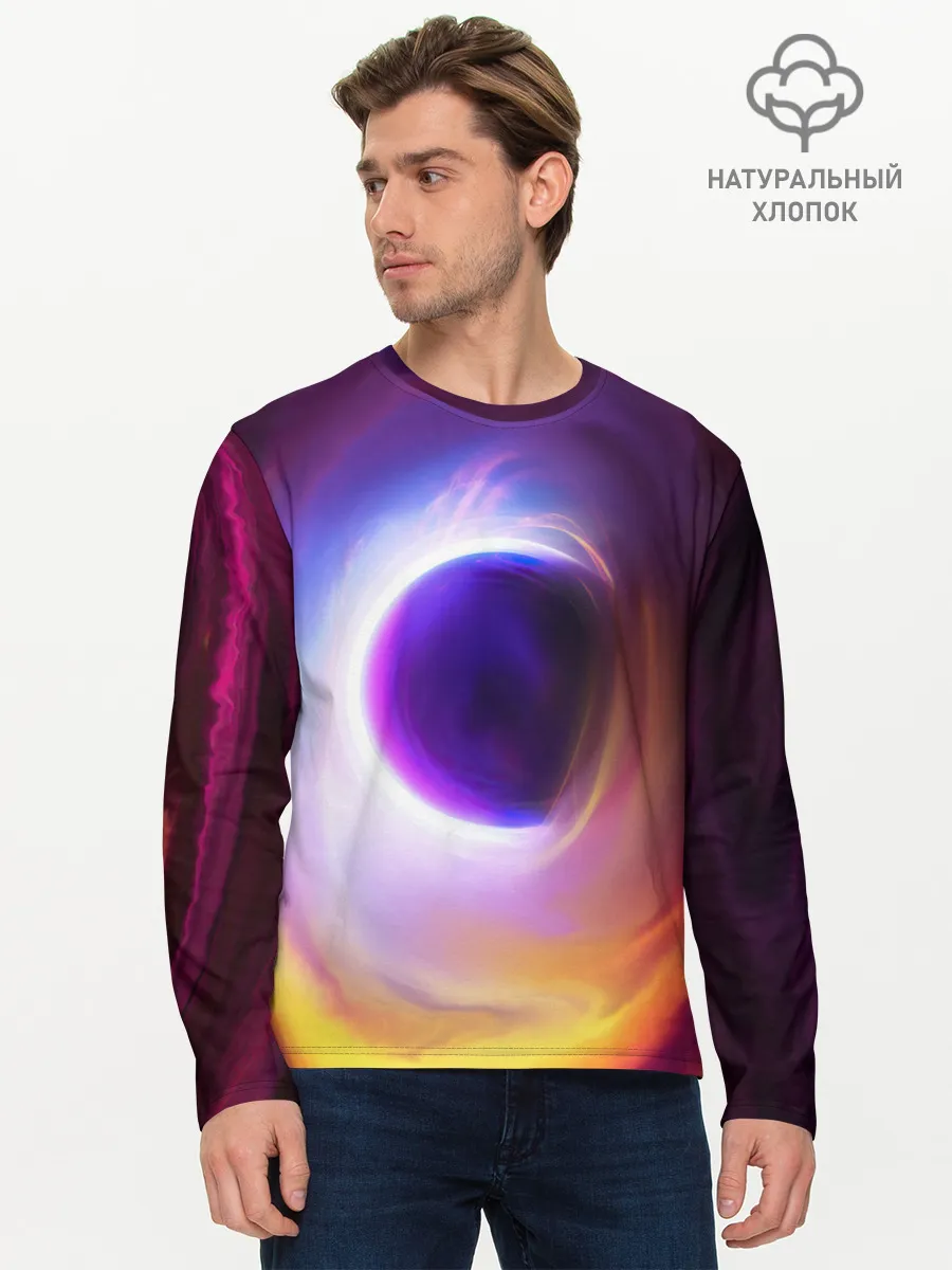 Мужской лонгслив базовый / ЧЁРНАЯ ДЫРА