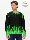 Мужской лонгслив базовый / GREEN FIRE | ОГОНЬ