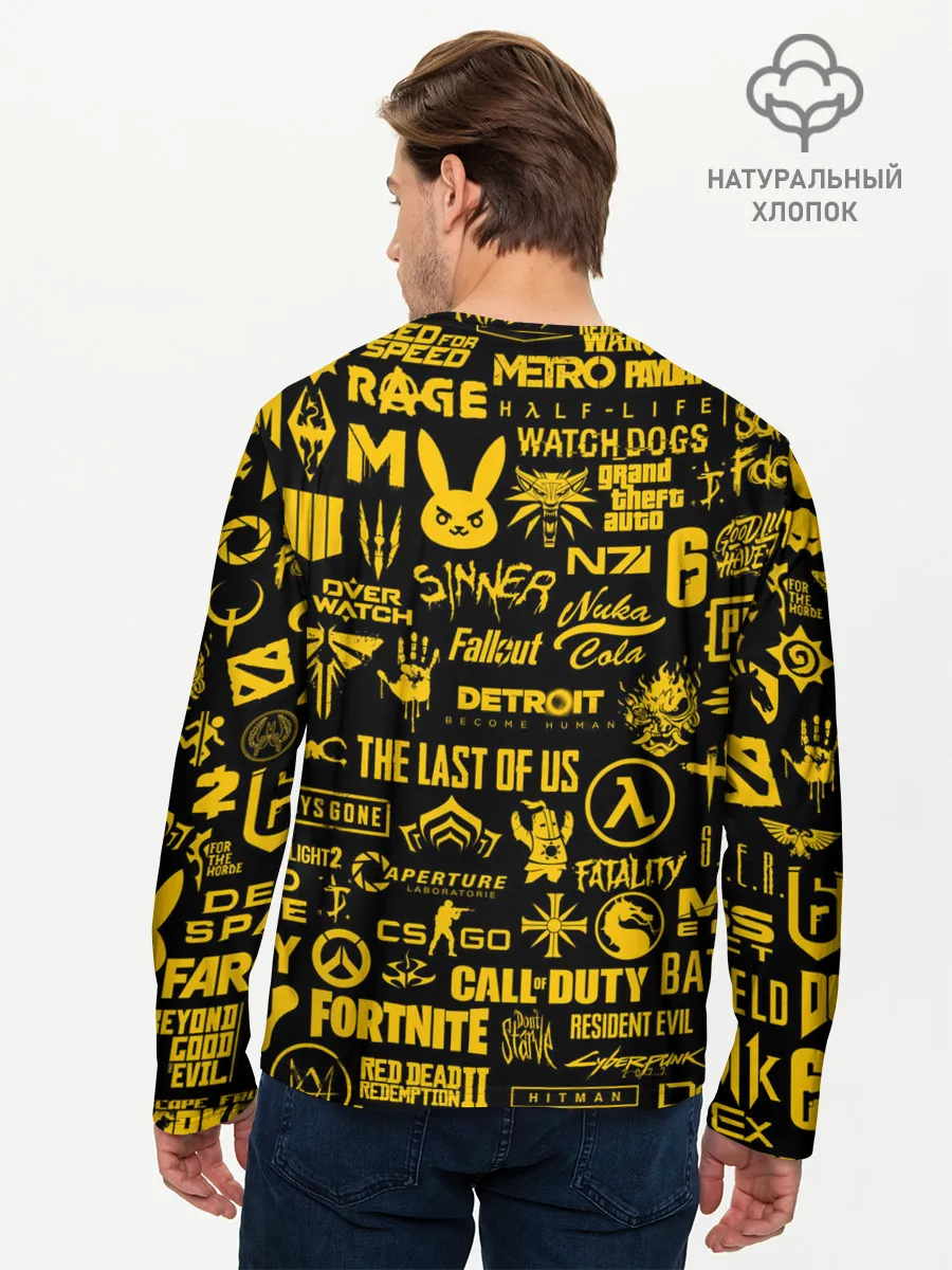 Мужской лонгслив базовый / ЛОГОТИПЫ ИГР