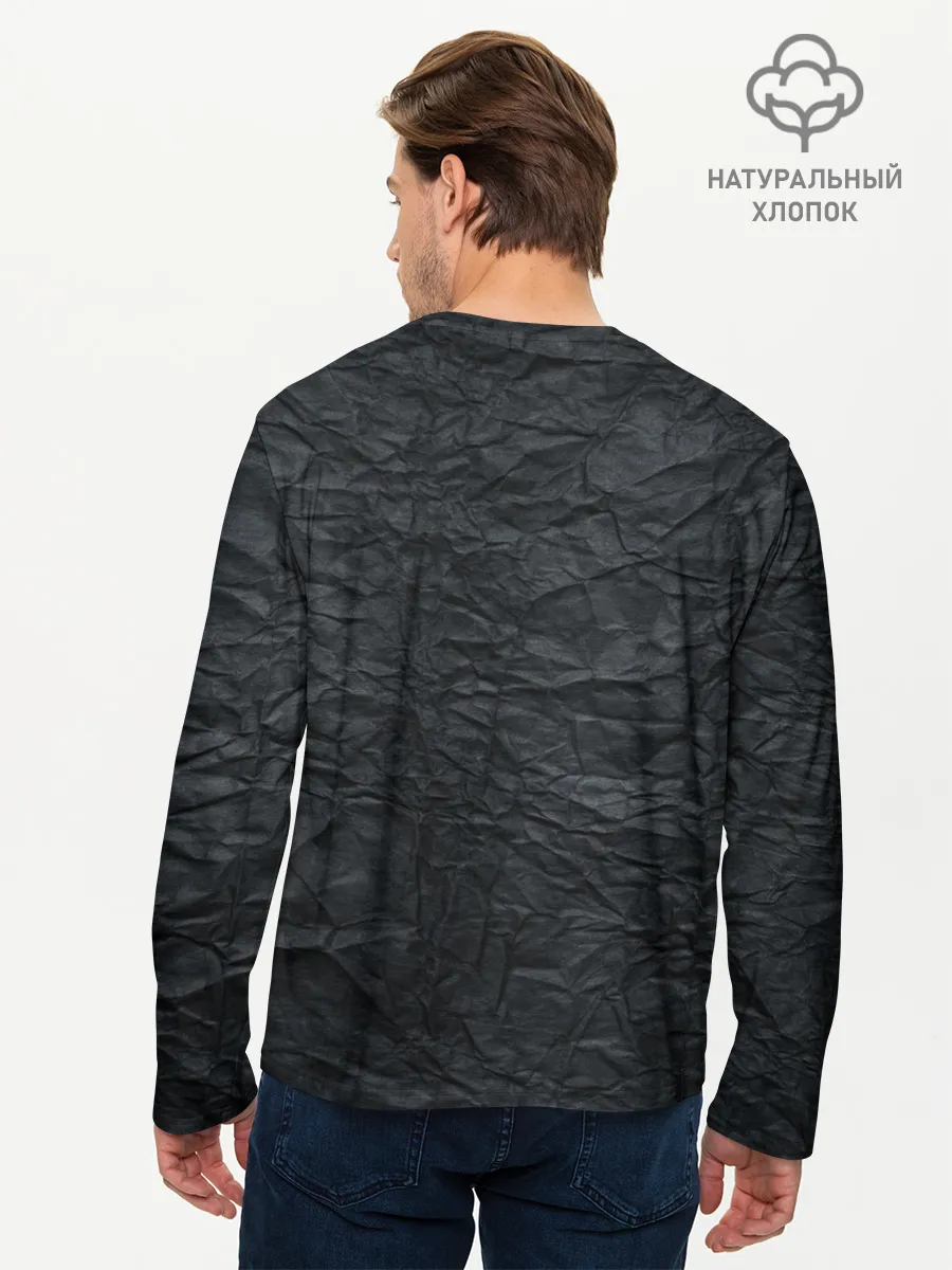 Мужской лонгслив базовый / Черная Бумага