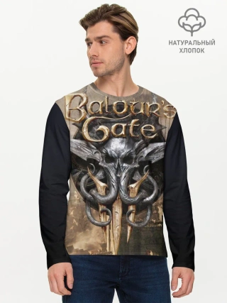 Мужской лонгслив базовый / baldurs gate 3