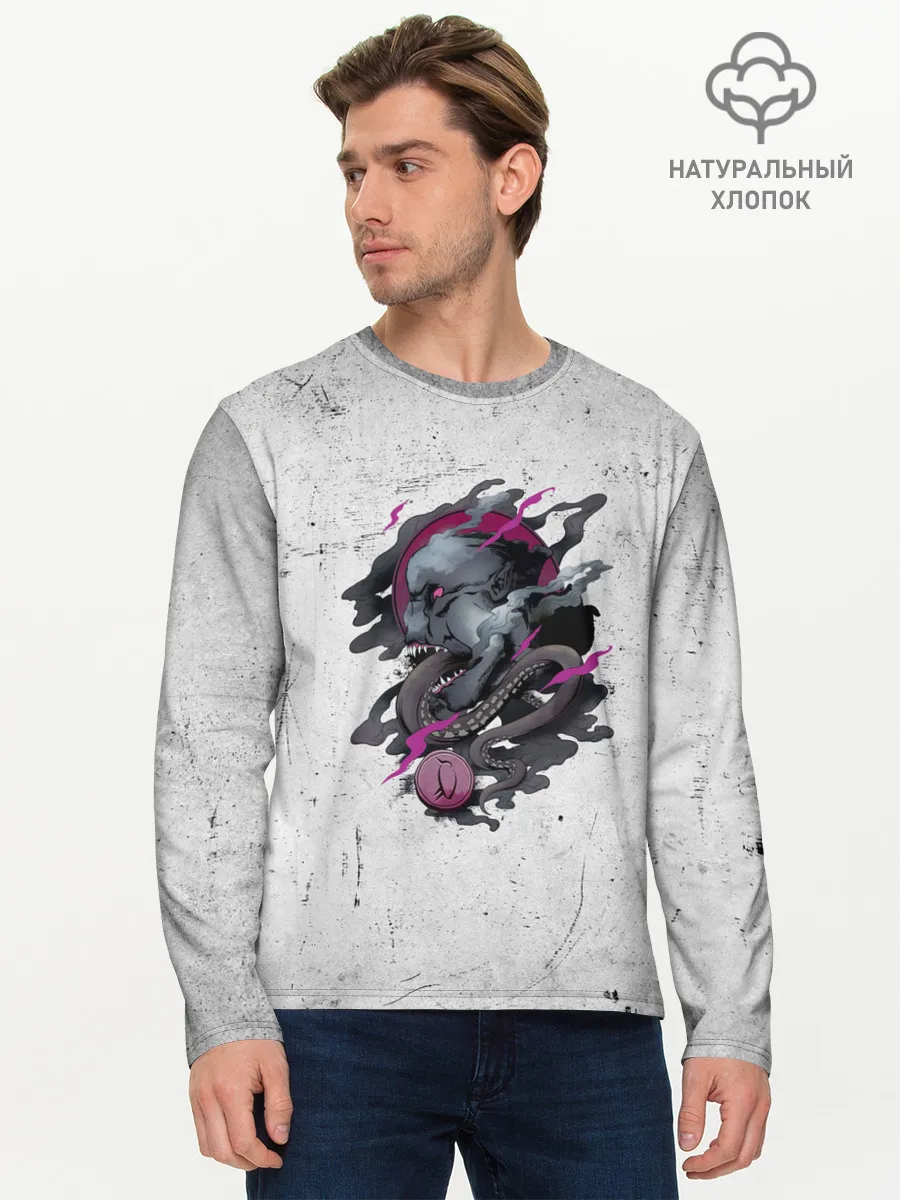 Мужской лонгслив базовый / Гнев смертных грехов