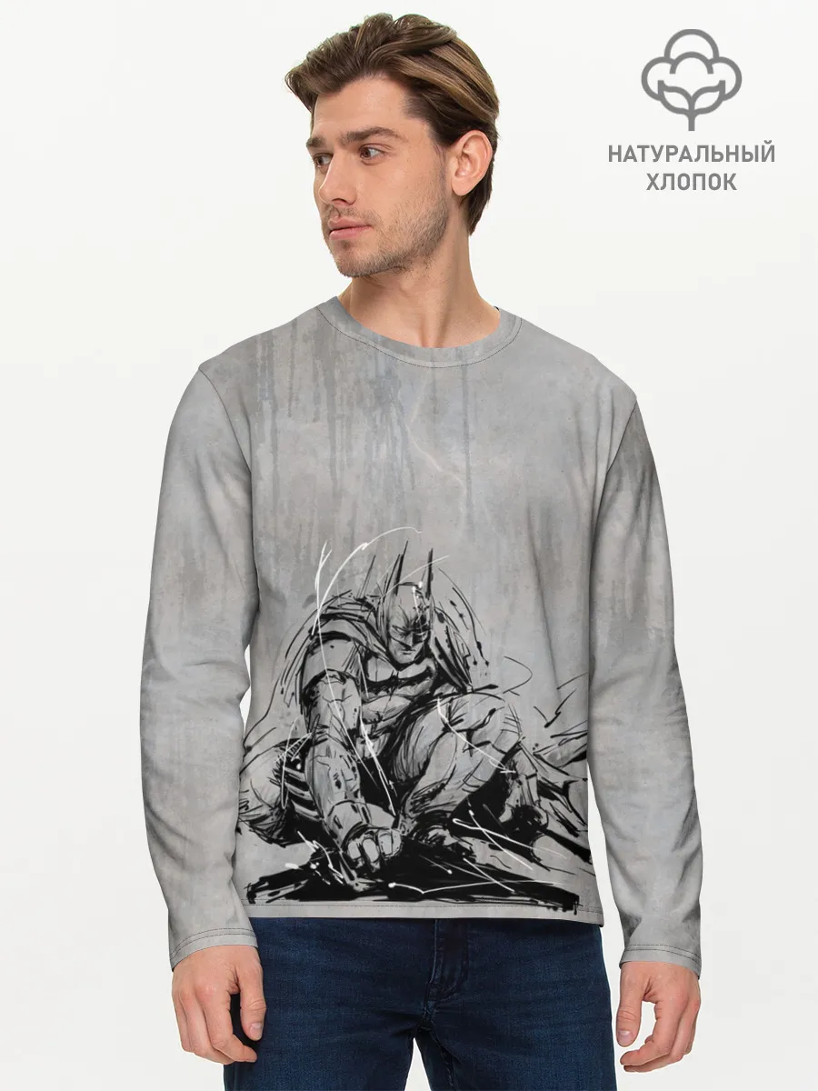 Мужской лонгслив базовый / Batman: Arkham Knight