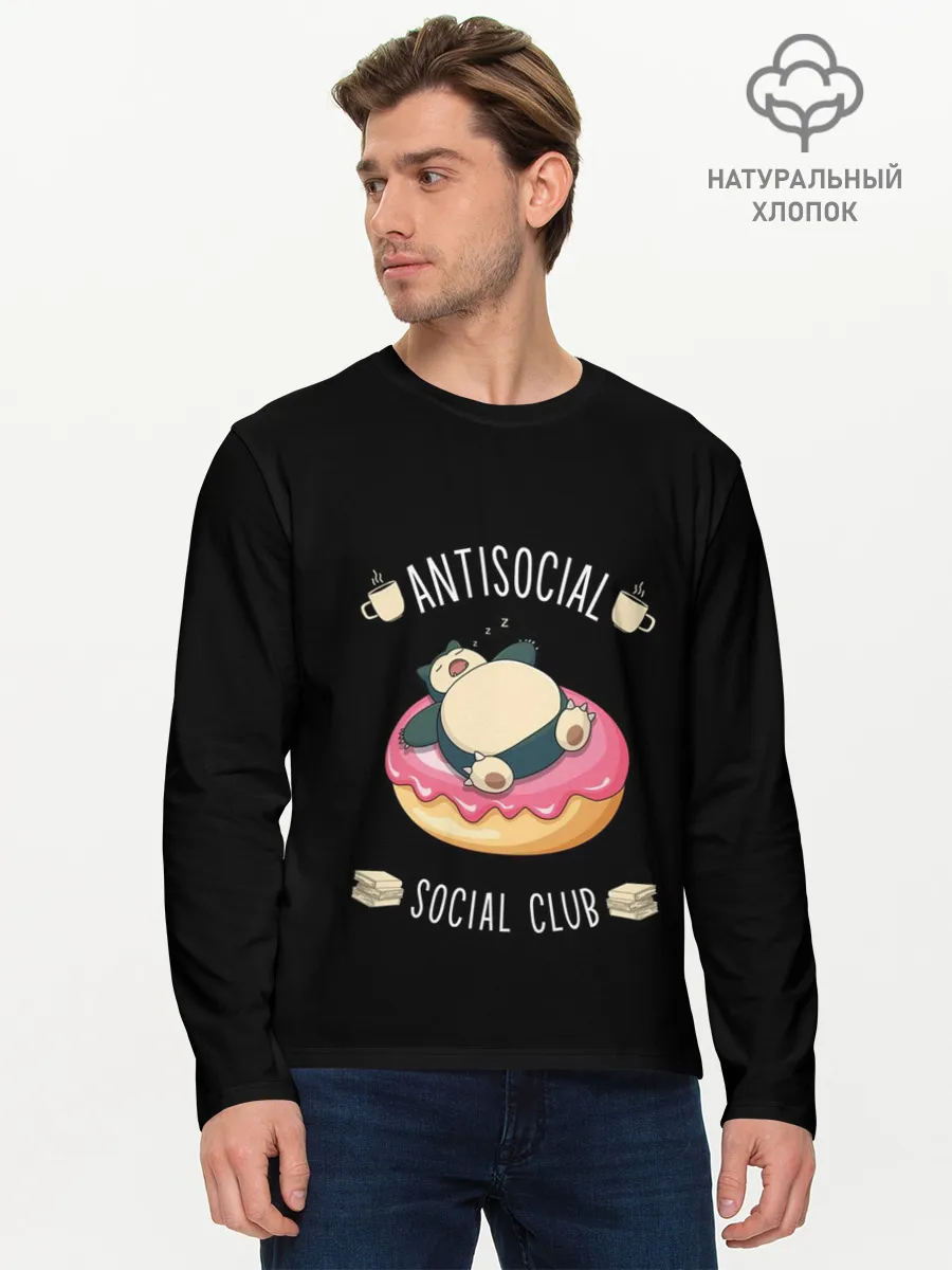 Мужской лонгслив базовый / Pokemon. Snorlax