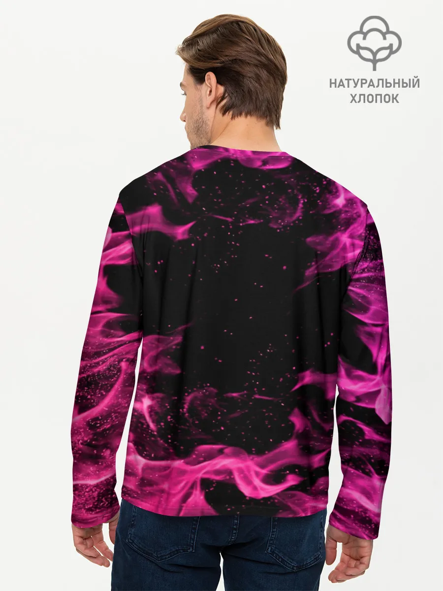 Мужской лонгслив базовый / ОГОНЬ НЕОН