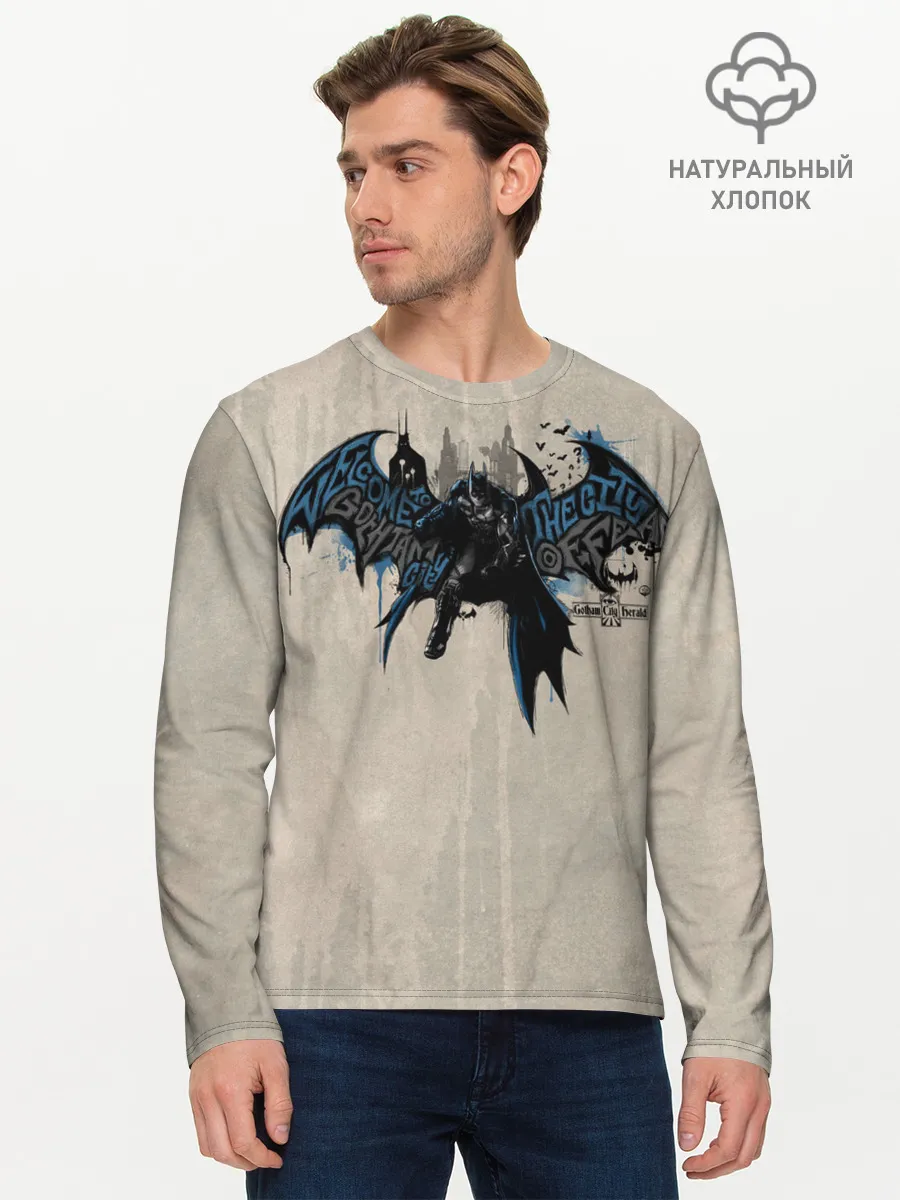Мужской лонгслив базовый / Batman: Arkham Knight