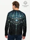 Мужской лонгслив базовый / CYBERWORLD ABSTRACT