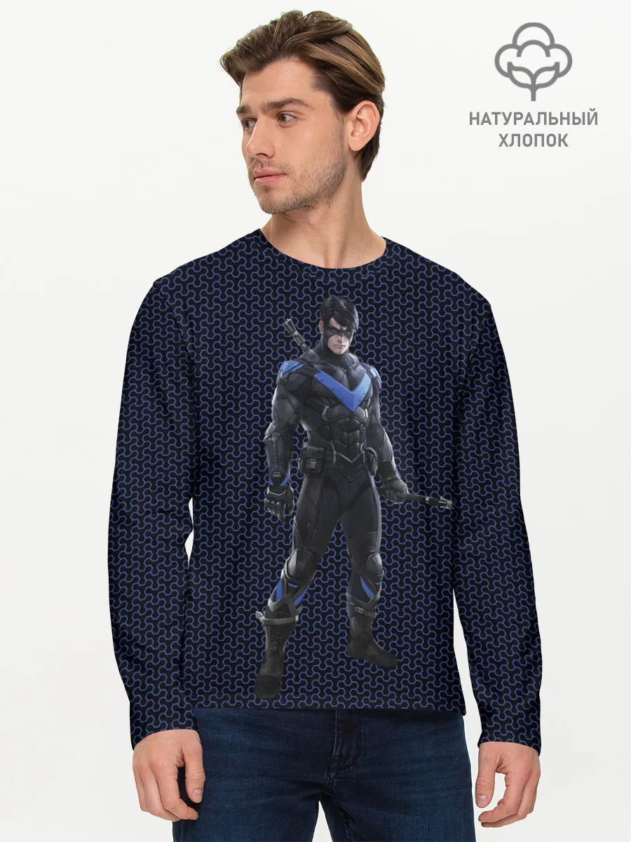 Мужской лонгслив базовый / Nightwing
