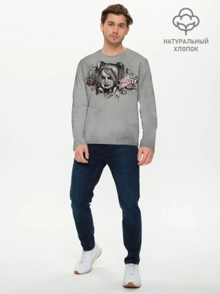 Мужской лонгслив базовый / Harley Quinn