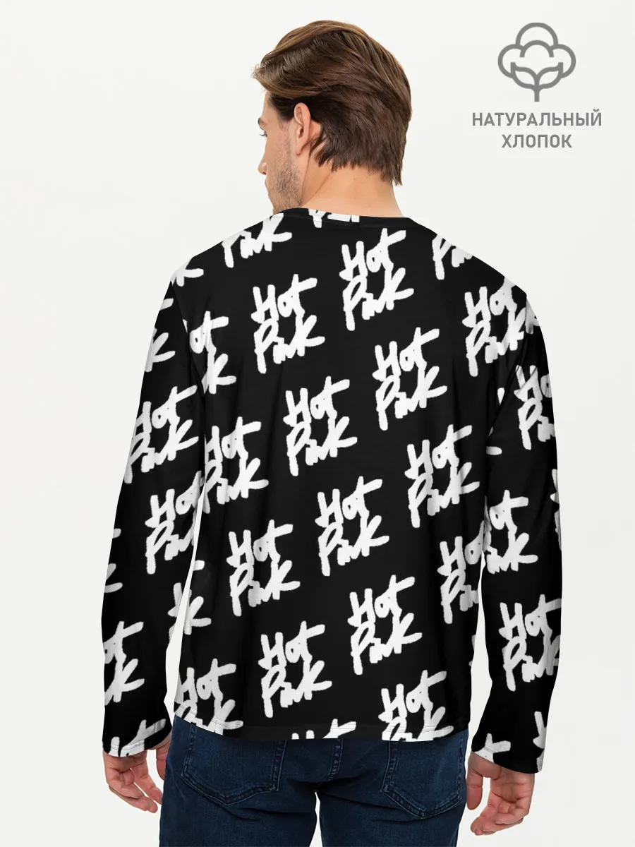 Мужской лонгслив базовый / HOT PINK