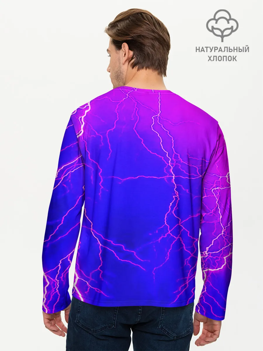 Мужской лонгслив базовый / НЕОНОВАЯ МОЛНИЯ