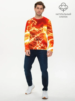 Мужской лонгслив базовый / ОГНЕННАЯ МОЛНИЯ