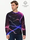 Мужской лонгслив базовый / НЕОНОВЫЕ МОЛНИИ