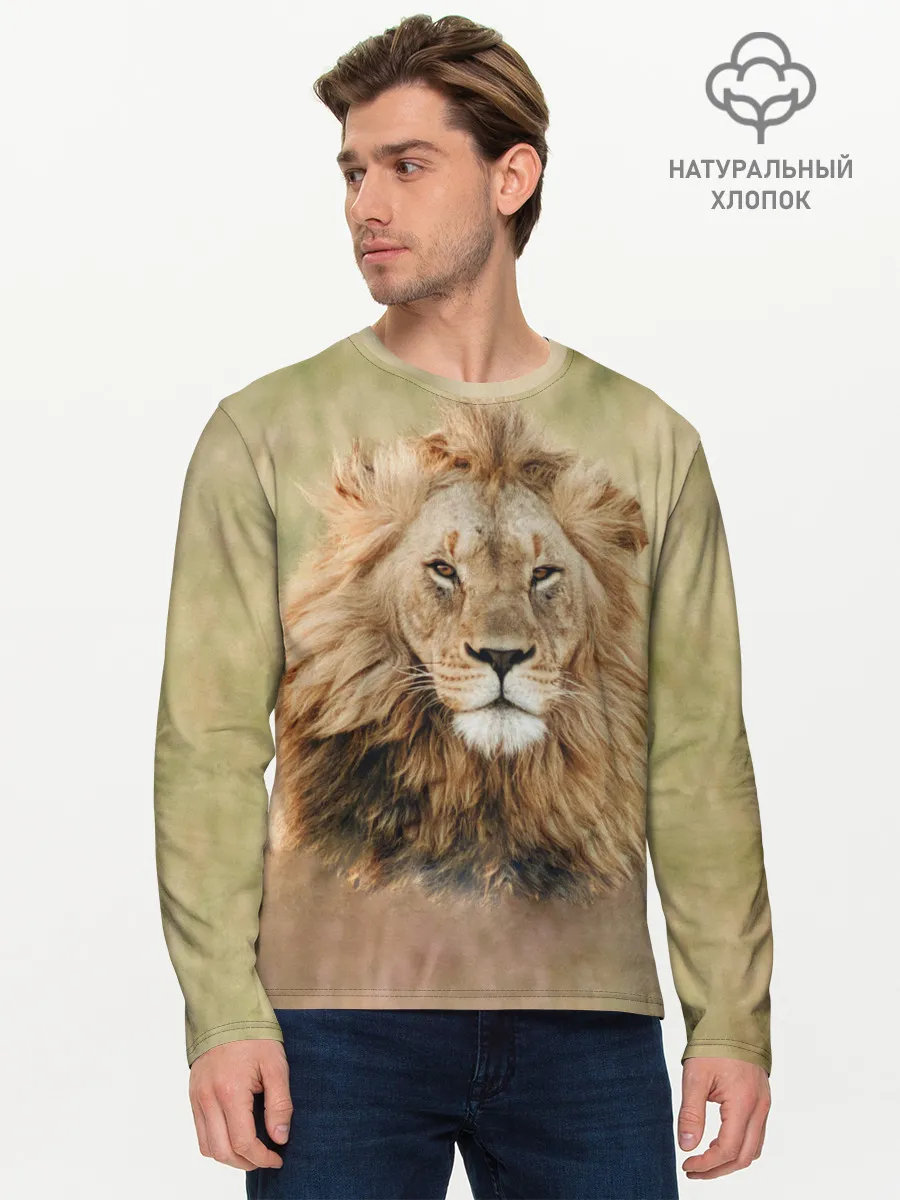 Мужской лонгслив базовый / Lion King