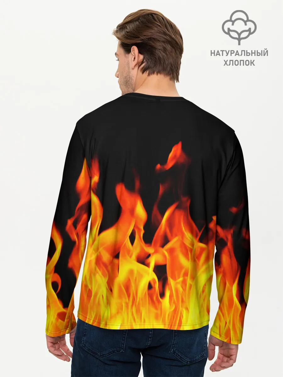 Мужской лонгслив базовый / ОГНЕННЫЙ