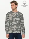 Мужской лонгслив базовый / Цифровой камуфляж