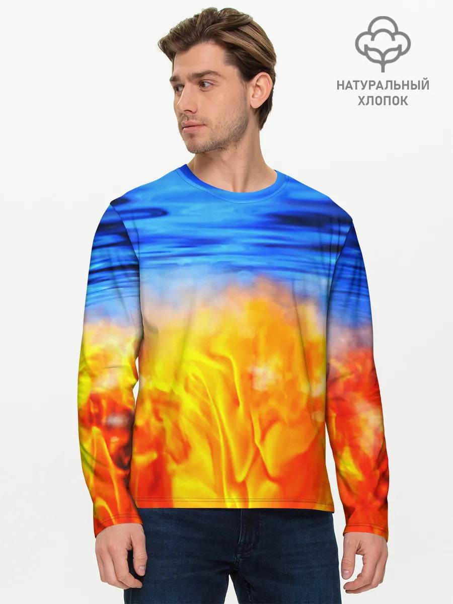 Мужской лонгслив базовый / ЛЕД И ПЛАМЯ