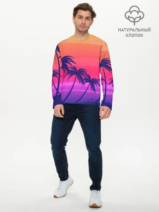 Мужской лонгслив базовый / Очеровательный закат