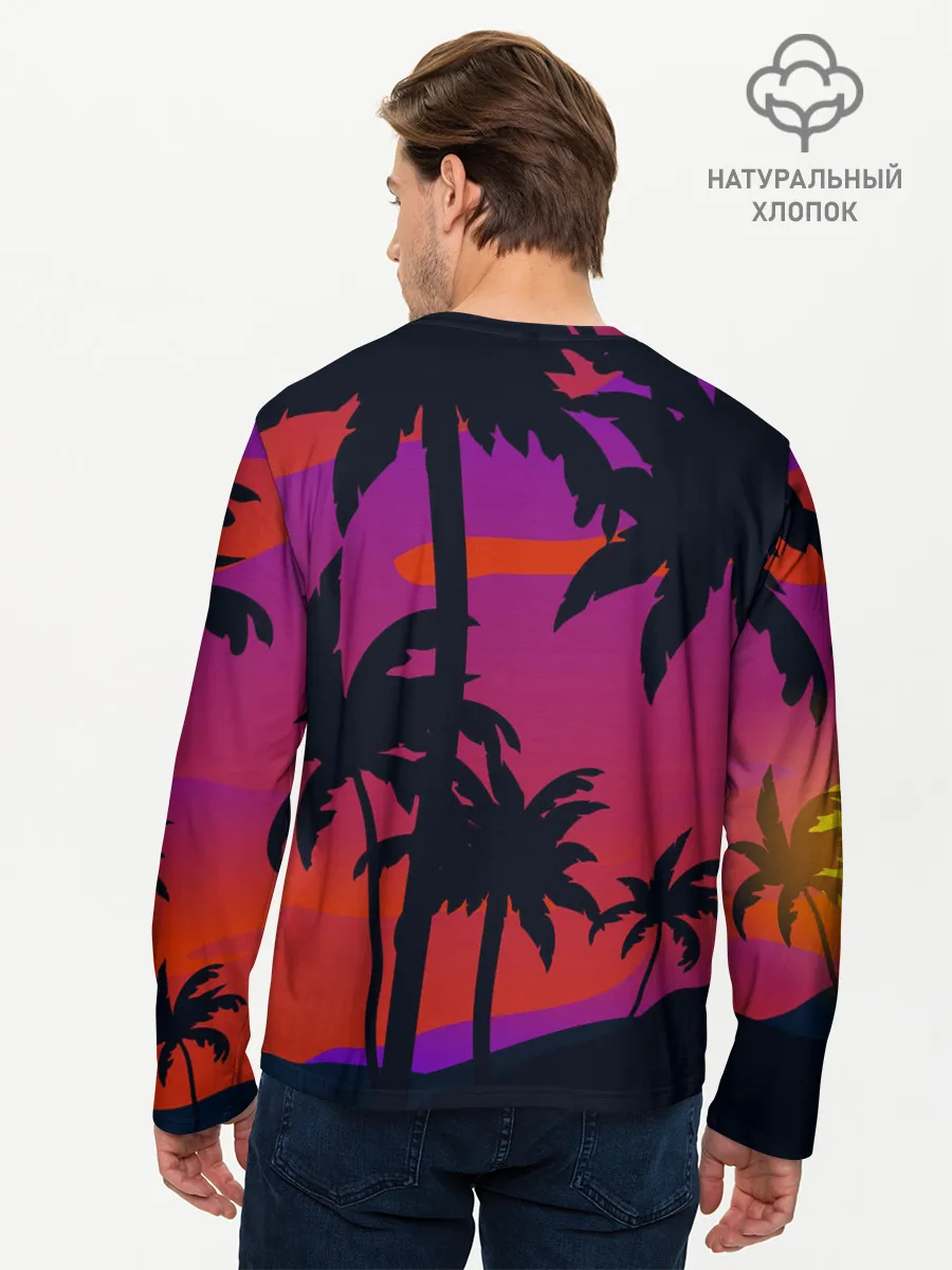 Мужской лонгслив базовый / Тропический пляж