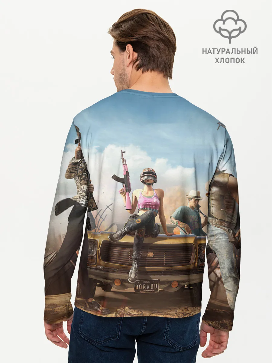Мужской лонгслив базовый / PUBG team up