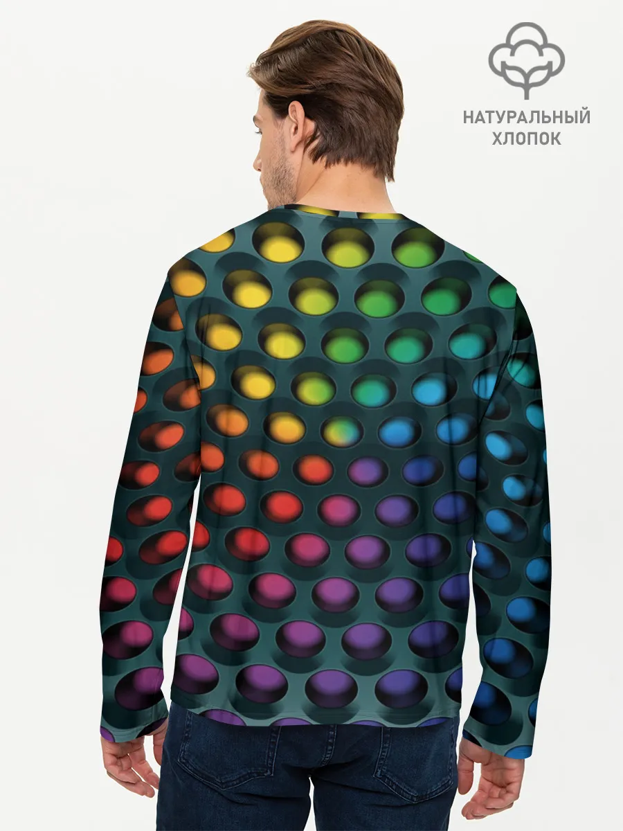 Мужской лонгслив базовый / 3Д спектр