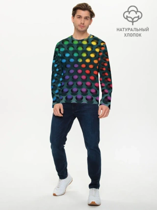 Мужской лонгслив базовый / 3Д спектр