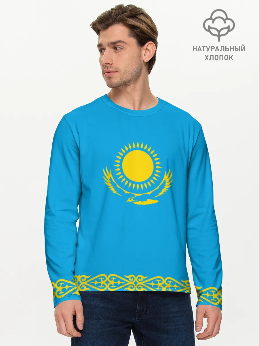 Мужской лонгслив базовый / Казахстан