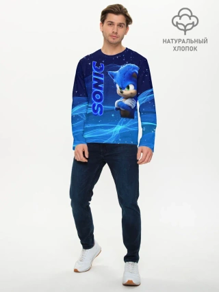 Мужской лонгслив базовый / соник