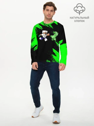 Мужской лонгслив базовый / MINECRAFT