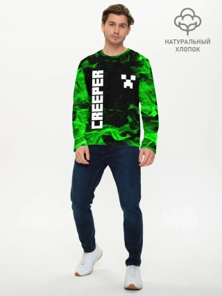 Мужской лонгслив базовый / MINECRAFT CREEPER