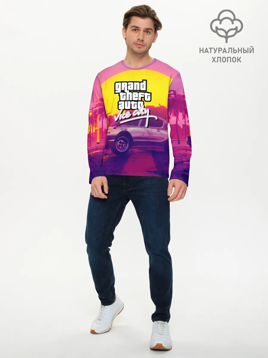 Мужской лонгслив базовый / GTA Vice city