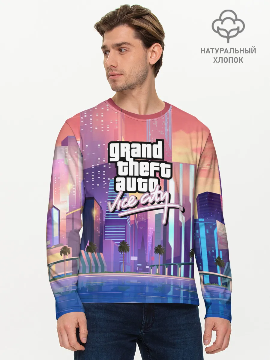 Мужской лонгслив базовый / Vice city