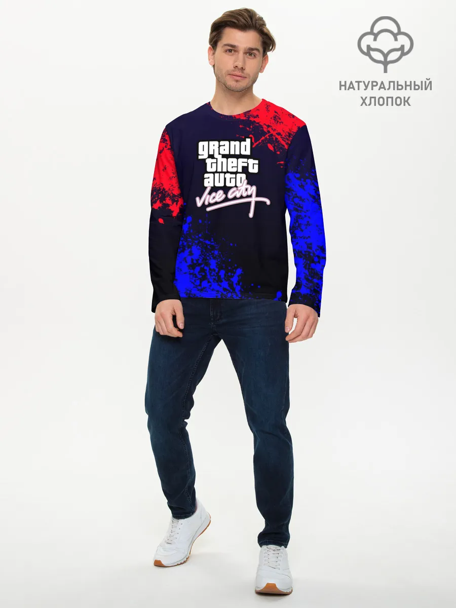 Мужской лонгслив базовый / Gta Vice city