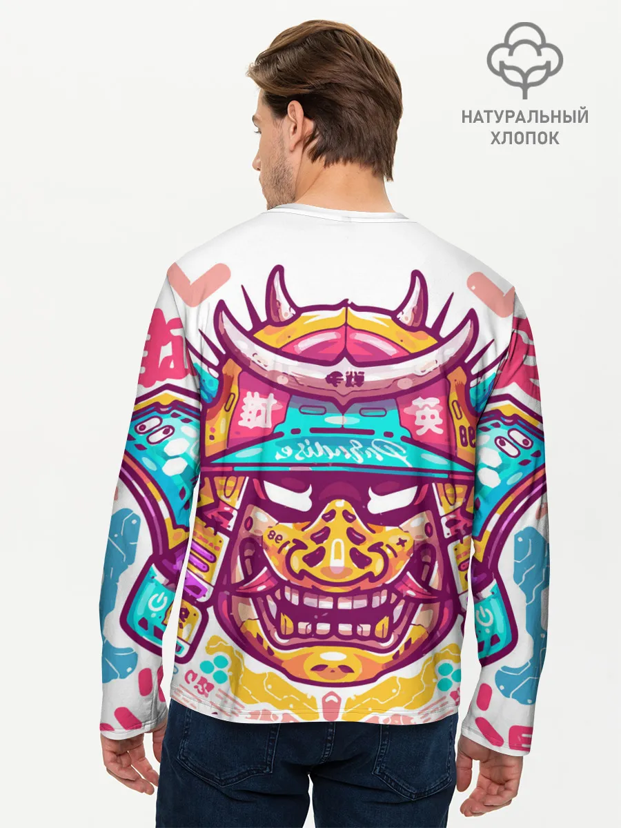 Мужской лонгслив базовый / Светлый самурай