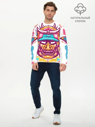Мужской лонгслив базовый / Светлый самурай