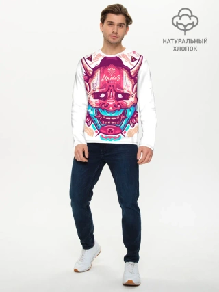 Мужской лонгслив базовый / Маска Ханья светлая