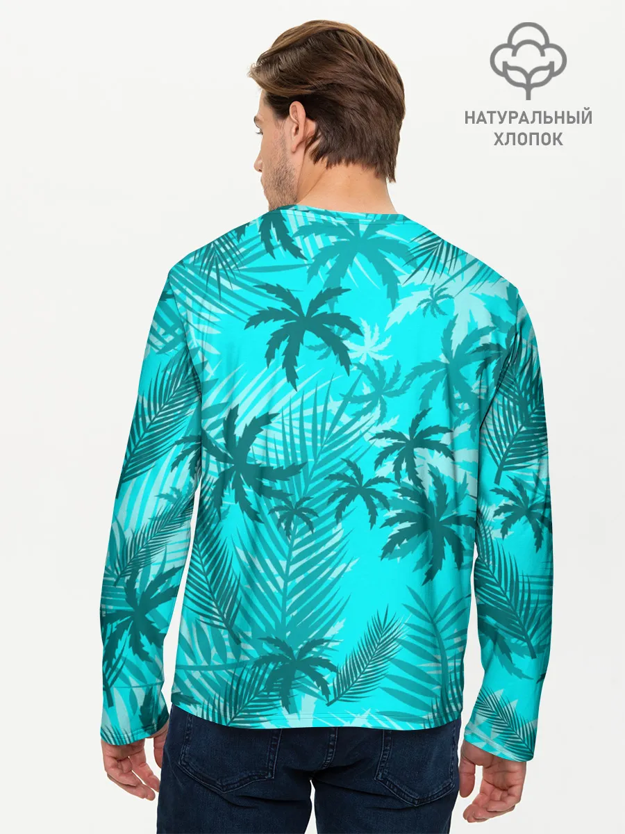 Мужской лонгслив базовый / НЕОНОВЫЕ ПАЛЬМЫ